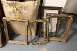 A large box of assorted picture frames, to include a large print