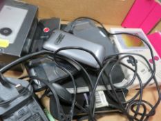 A tray of assorted collectables to include a vintage Gameboy (unchecked)