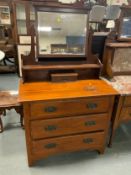 A antique mahogany dressing table