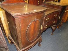 A large mahogany serving sideboard