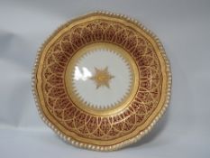 A jewelled Coalport cabinet plate