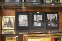 Frederick John England - four assorted oil paintings of pot banks in Stoke