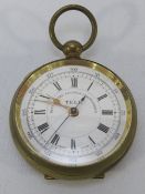 A TELL best centre seconds open faced wind chronograph