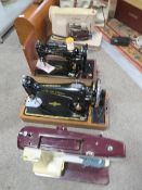 Four vintage sewing machines A/F