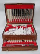 A vintage cased canteen of James Ryals silver plated cutlery