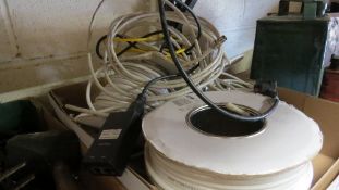 A tray of coaxial wire