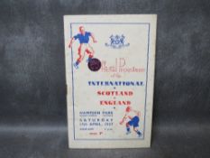 A 17TH APRIL 1937 SCOTLAND v ENGLAND INTERNATIONAL FOOTBALL PROGRAMME, Scotland winning the game 3-1