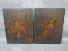LATE 18TH / EARLY 19TH CENTURY DUTCH SCHOOL. Studies of figures smoking and drinking, unsigned, oils