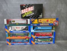 EIGHT DIE CAST SUPERHAULERS, mainly Corgi, together with a limited edition 1:64 scale Lowes Racing