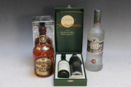 1 BOXED BOTTLE OF CHIVAS REGAL 12 YEARS OLD WHISKY, together with 1 boxed set from the Malt Whisky
