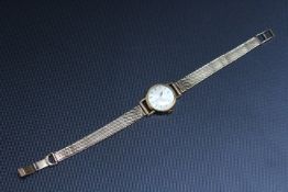 ROLEX - A LADIES HALLMARKED 9 CARAT GOLD WRIST WATCH, approx weight 21g Dia 2 cm