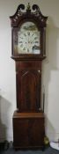 THOMAS CLARK OF CRAWCROOK - A 19TH CENTURY MAHOGANY LONGCASE CLOCK, with eight day movement, the