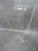 AN 18CT WHITE GOLD SNAKE LINK NECKLACE, L 41 cm, approximate weight 5.5 g, together with a 14ct