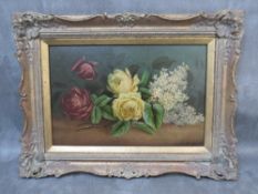 EDWIN STEELE (XIX-XX). British school, still life study of flowers on a table, signed lower right,