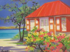 SHARI ERICKSON. 'Pepper Cottage', limited edition seriolithograph in colour on paper, number 180