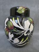 A MOORCROFT 'JAPANESE HONEYSUCKLE' PATTERN GINGER JAR AND COVER, designed by Kerry Goodwin, dated