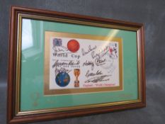 A LIMITED EDITION 1966 FOOTBALL WORLD CUP FIRST DAY COVER - NUMBER 3 OF 150, signed by Alan Ball,