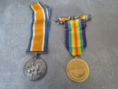 A PAIR OF WWI MEDALS, T201417 Pte. J. VINCENT, Queens Regiment