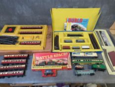 TWO HORNBY TRAIN SETS, to include Dublo diesel electric goods train set 2030, both boxes A/F, Hornby