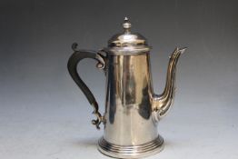 A HALLMARKED SILVER COFFEE POT BY HARRISON BROTHERS & HOWSON - SHEFFIELD 1931, approx weight 380g, H