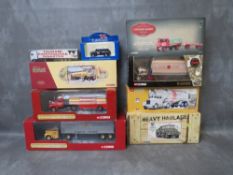 NINE DIE CAST VEHICLES, to include Corgi Mack Campbell Express, Corgi Mack Shell tanker, Corgi