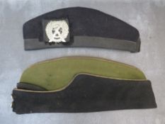 A GREEN HOWARDS OFFICERS CAP, together with a London Scottish Regiment cap (2)