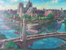 ALEXANDER CHEN. 'Notre Dame', limited edition seriolithograph in colour on paper, number 1250 of