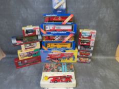 SEVENTEEN BOXED / CARDED CORGI ITEMS, to include vintage Simon Snorkel fire engine 1127,