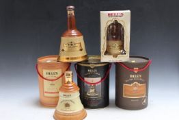 SIX ASSORTED BOTTLES OF BELL'S WHISKY, in various sizes, to include the Year Of The Sheep example