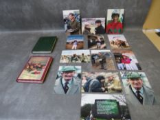 TWO AUTOGRAPH BOOKS AND A COLLECTION OF AUTOGRAPHED PHOTOGRAPHS, mainly horse racing jockeys and