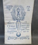 TOTTENHAM HOTSPUR v WOLVERHAMPTON WANDERERS APRIL 23RD 1921 FA CUP FINAL PROGRAMME, played at