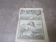 A 24TH SEPTEMBER 1921 / 1922 SEASON WEST BROMWICH ALBION v OLDHAM ATHLETIC FOOTBALL PROGRAMME