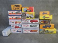 A COLLECTION OF SEVENTEEN ATLAS DINKY TRUCKS AND LORRIES, some still factory wrapped, to include