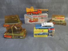 FIVE VINTAGE DINKY VEHICLES, to include 20 ton lorry mounted crane 972, Shado 2 mobile 353, Police