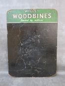 A VINTAGE ADVERTISING PUB BLACKBOARD FOR 'WILLS WOODBINES', 56 x 40 cm