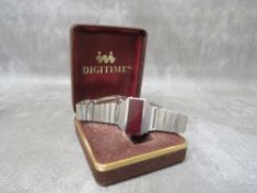 A BOXED VINTAGE RETRO STYLE DIGITIME WRISTWATCH, circa 1970s