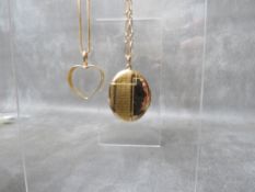 A 22CT GOLD OPEN HEART PENDANT, (possible converted from a wedding band), approximate weight 1.8