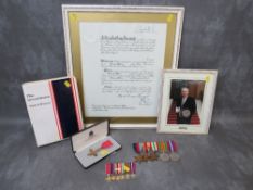 LOCAL INTEREST - A COLLECTION OF WORLD WAR II MEDALS AND THE O.B.E. MEDAL AWARDED TO JOHN CORNS,