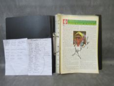 CRICKETER WEEKLY PICTURES AUTOGRAPHED BY THE 1989 AUSTRALIAN TOURING PARTY, signatures include Shane