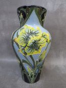 A MOORCROFT 'GLENCOYNE BAY' PATTERN BALUSTER VASE, dated 2012, impressed marks to base, H 21 cm