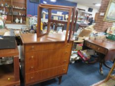 A mid-century ‘Homeworthy’ teak chest of four drawers together with two G- Plan tables