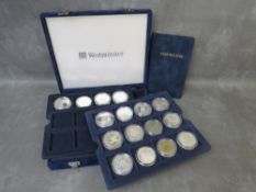A case of mainly silver proof crown and five pound coins to include countdown to 2012 issues etc
