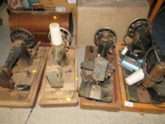 Four vintage Singer sewing machines A/F