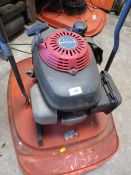A petrol Flymo hover mower with a Honda engine House Clearance