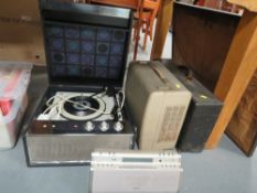 A selection of vintage audio items, to include a Dansette Bermuda record players, Philips reel to