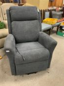 A upholstered rise reclining electric armchair. – House Clearance.