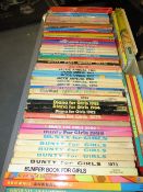 A tray of 60 plus mainly girls vintage annuals to include Mickey Mouse Club