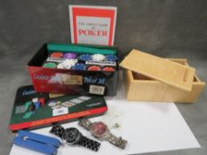 A quantity of collectables to include wristwatches