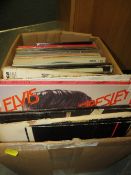A tray of assorted LP records to include Elvis Presley
