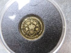 Tristan Da Cunha 2015, gold one crown in fitted case with COA